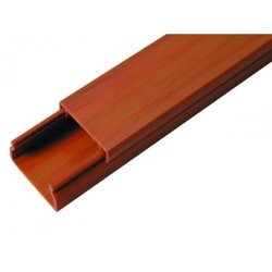 Leitungsführungskanal aus PVC Holz braun 2m 20x11