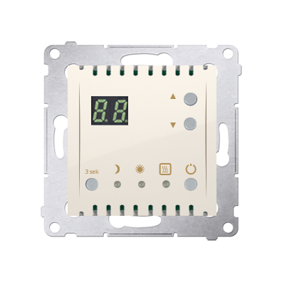 Digitaler Thermostat mit Außentemperatursenor cremeweiß 16A Kontakt Simon DTRNW.01/41